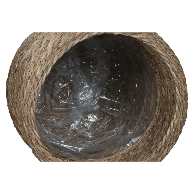 Cache-pot Home ESPRIT Marron Fibre Urbaine 42 x 42 x 39 cm (3 Pièces)