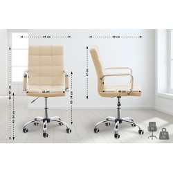 Fauteuil de bureau Deli V2 crème