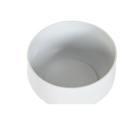 Cache-pot Home ESPRIT Blanc Métal Urbaine 34 x 34 x 70 cm (2 Pièces)