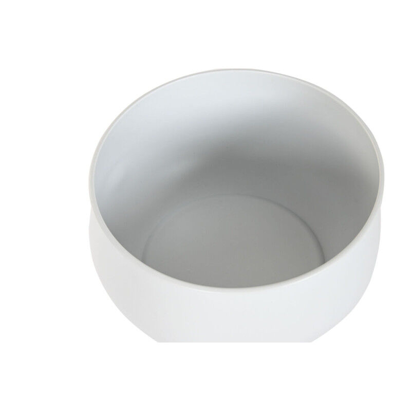 Cache-pot Home ESPRIT Blanc Métal Urbaine 34 x 34 x 70 cm (2 Pièces)