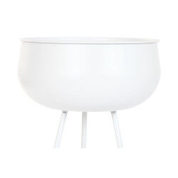 Cache-pot Home ESPRIT Blanc Métal Urbaine 34 x 34 x 70 cm (2 Pièces)