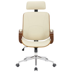 Silla De Oficina Dayton Nogal/crema