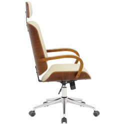 Fauteuil de bureau Dayton noyer/crème