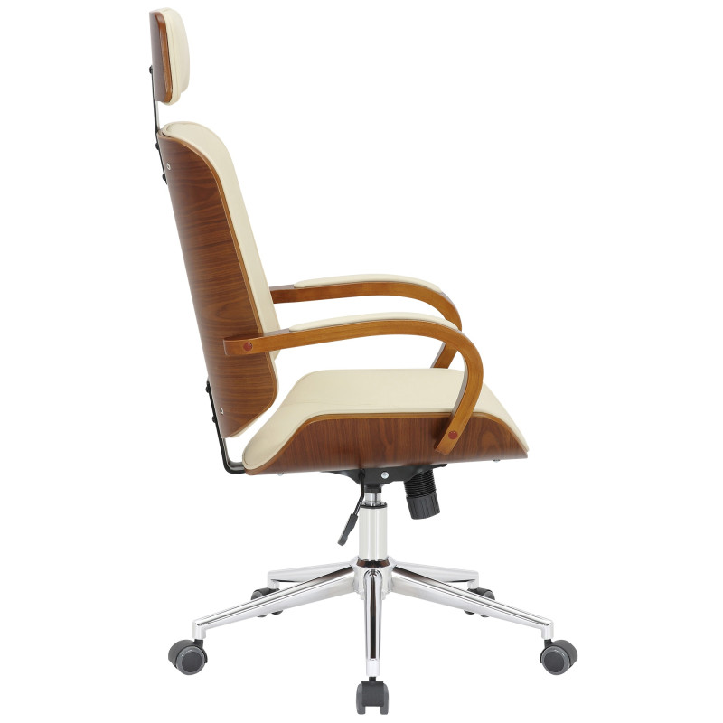 Fauteuil de bureau Dayton noyer/crème