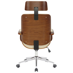 Fauteuil de bureau Dayton noyer/crème