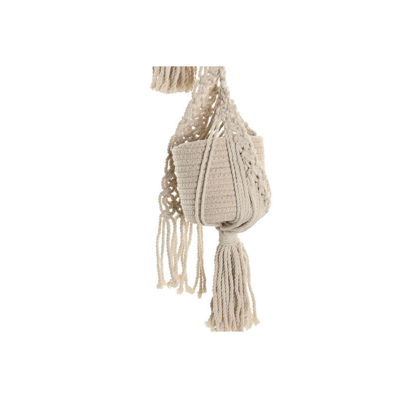 Cache-pot Home ESPRIT Coton Bois Urbaine 46 x 2 x 93 cm