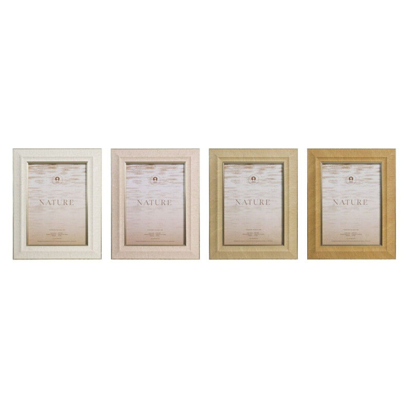 Cadre photo Home ESPRIT Marron Beige Verre polystyrène Scandi (4 Unités)