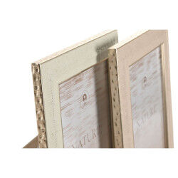 Cadre photo Home ESPRIT Marron Beige Verre polystyrène Scandi (4 Unités)