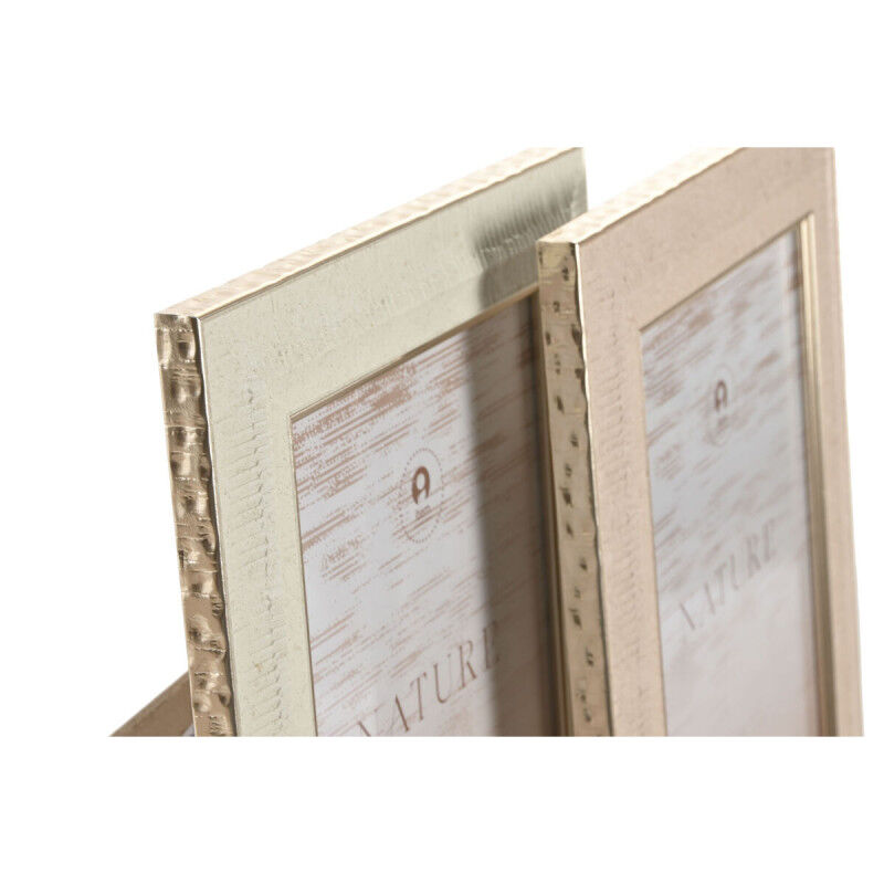Cadre photo Home ESPRIT Marron Beige Verre polystyrène Scandi (4 Unités)