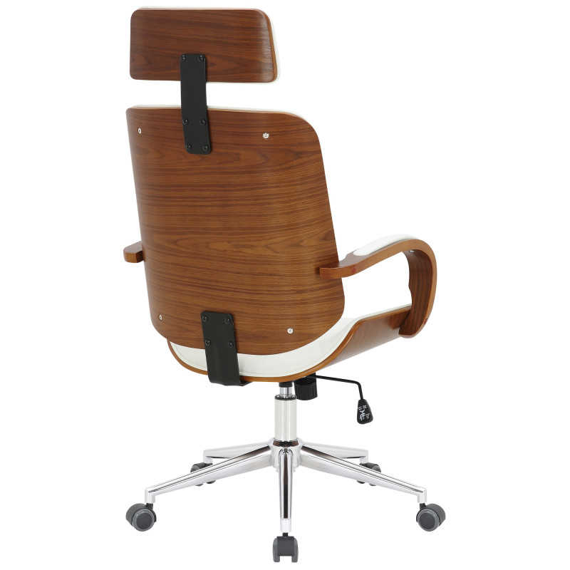 Fauteuil de bureau Dayton noyer/blanc