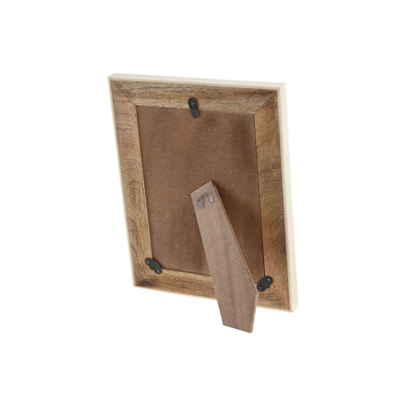 Cadre photo Home ESPRIT Blanc Naturel Résine Bois de manguier Urbaine