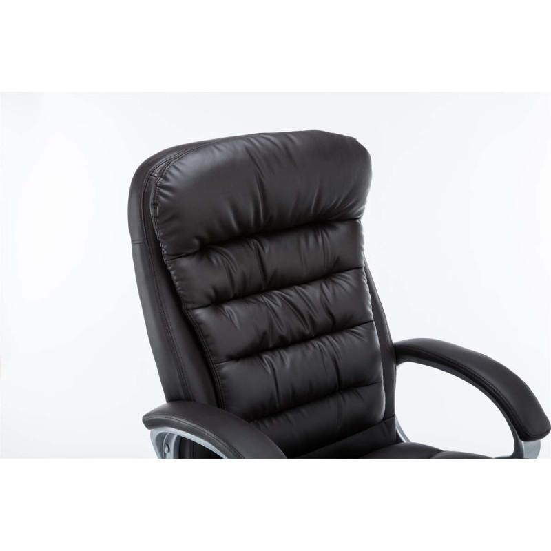 Sedia ufficio XXL Vancouver in similpelle marrone