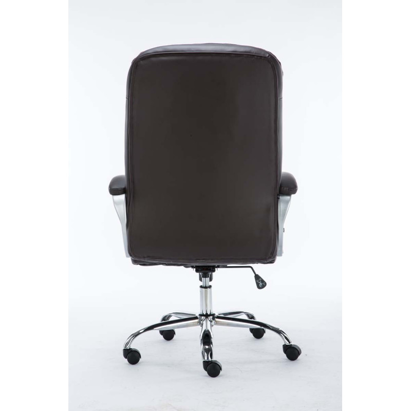 Sedia ufficio XXL Vancouver in similpelle marrone