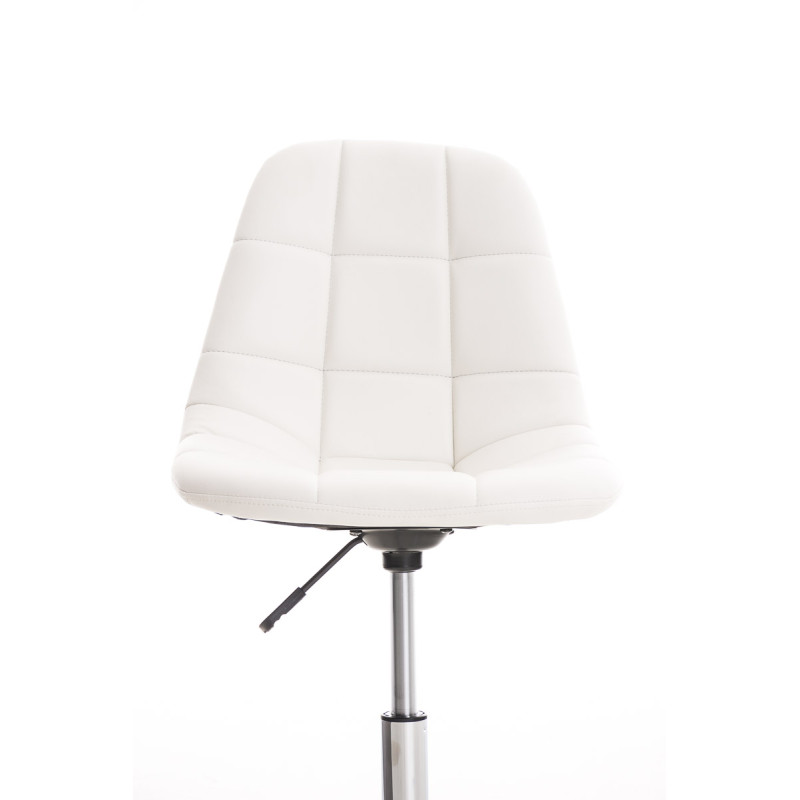 Fauteuil de bureau Emil en cuir artificiel blanc