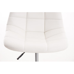 Fauteuil de bureau Emil en cuir artificiel blanc