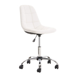 Sedia da ufficio Emil in similpelle bianco