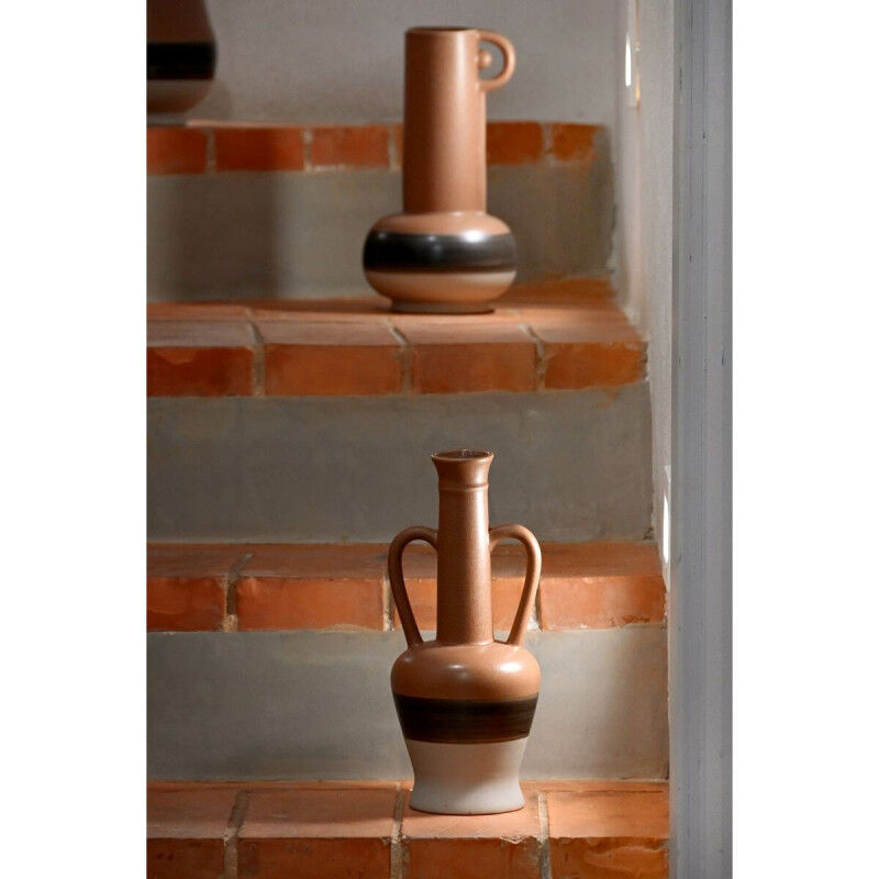 Vase DKD Home Decor Blanc Gris Terre cuite Porcelaine 12,7 x 12,5 x 30 cm (3 Unités)