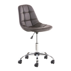 Fauteuil de bureau Emil, simili cuir marron