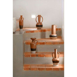 Vase DKD Home Decor Blanc Gris Terre cuite Porcelaine 13,3 x 11 x 27,3 cm 13,3 x 11 x 28 cm (3 Unités)