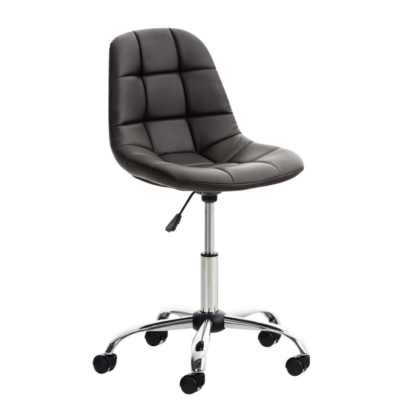 Fauteuil de bureau Emil, simili cuir marron