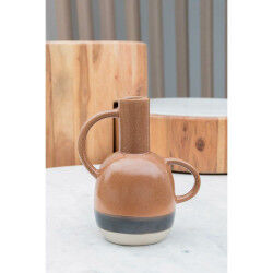 Vase DKD Home Decor Blanc Gris Terre cuite Porcelaine 19,5 x 12 x 22,6 cm (3 Unités)