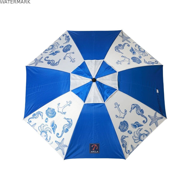 Parasol de plage Bleu Ø 180 cm SPF50+ Marin