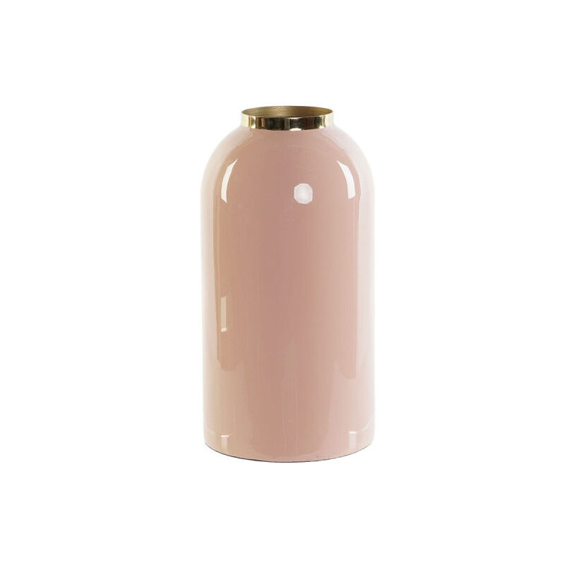 Vase DKD Home Decor Vert Doré Corail Fer Laqué 13 x 13 x 25 cm (2 Unités)