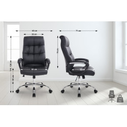 Fauteuil de bureau Poséidon noire
