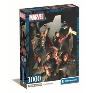 Clementoni - 1000p Marvel Les Avangers - 70 x 50 cm - Avec poster