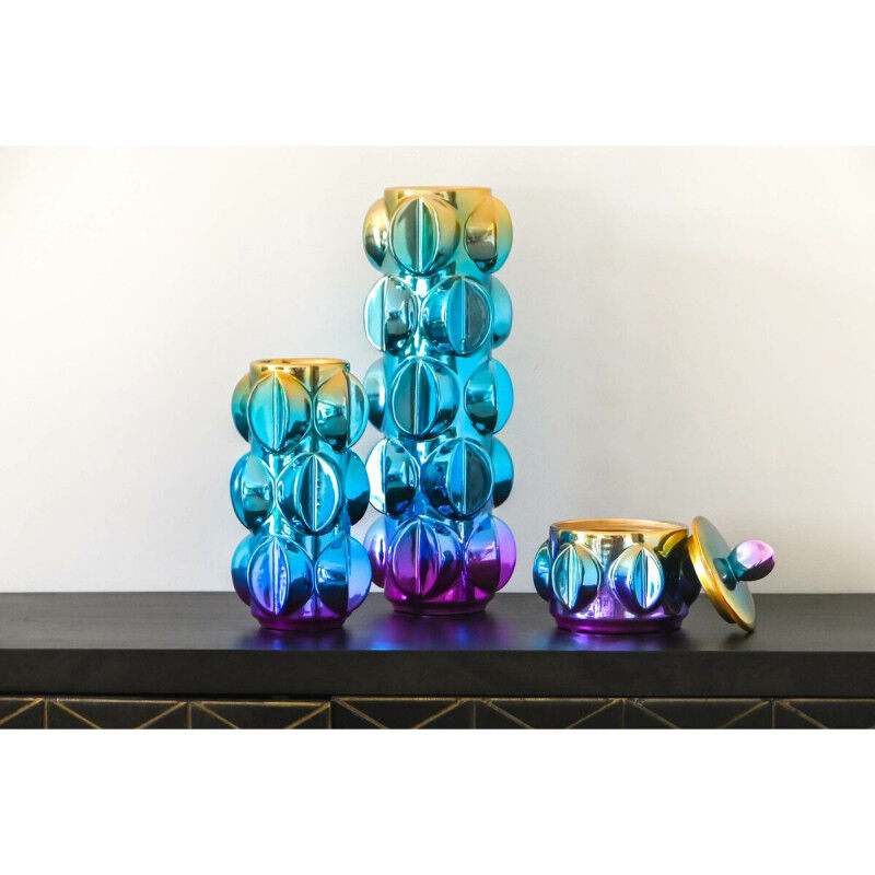 Vase Home ESPRIT Multicouleur Grès Moderne 15 x 15 x 14 cm