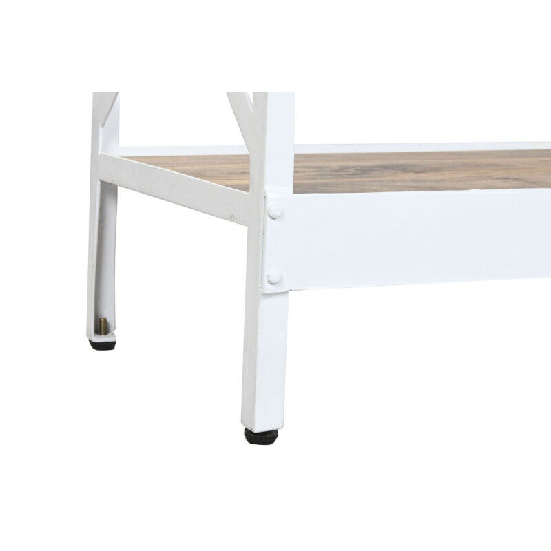 Étagère Home ESPRIT Blanc Naturel Métal Bois de manguier 180 x 35 x 220 cm