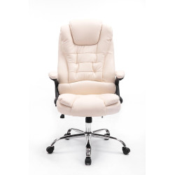 Sedia da ufficio Thor in similpelle crema