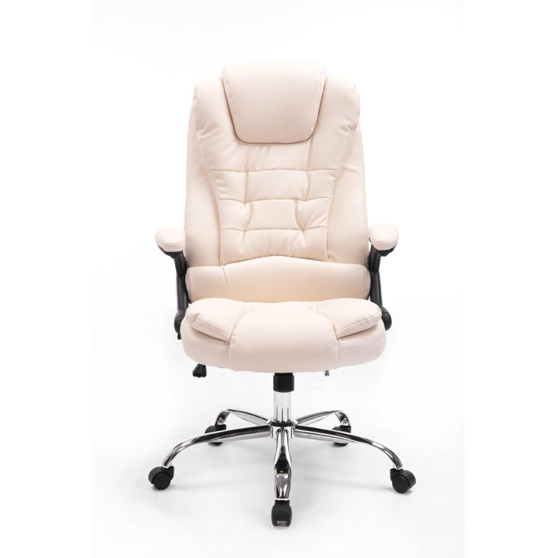 Sedia da ufficio Thor in similpelle crema
