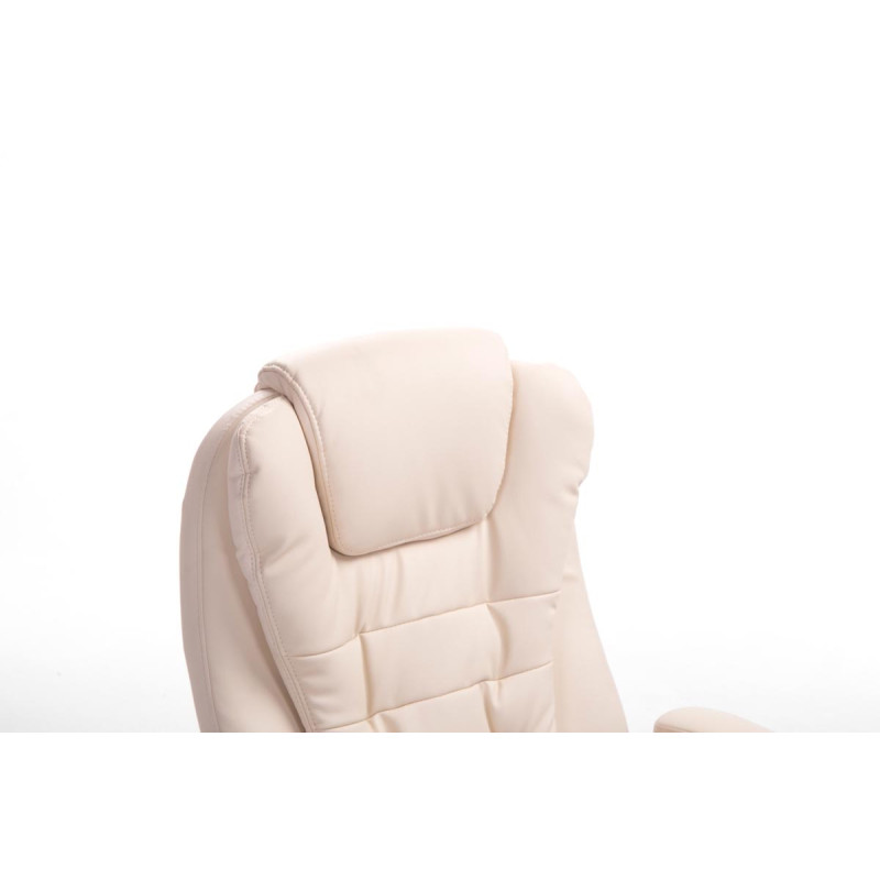 Sedia da ufficio Thor in similpelle crema