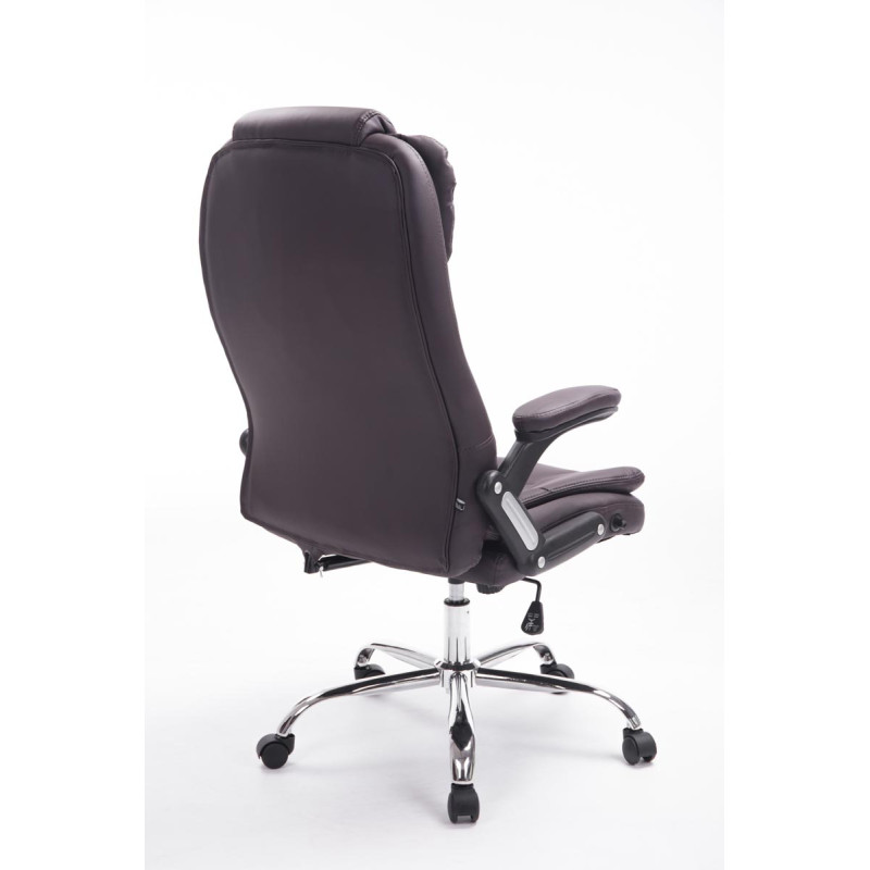 Sedia da ufficio Thor in similpelle marrone