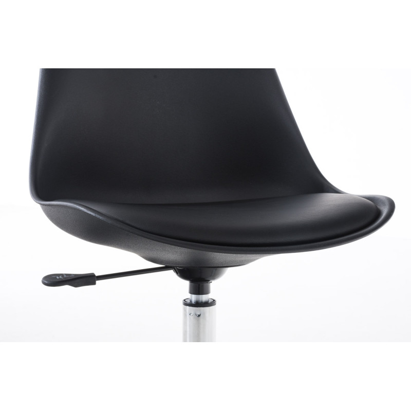 Sedia scrivania Pegleg in similpelle nero