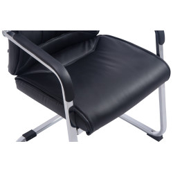 Sedia XL Anubis in similpelle nero