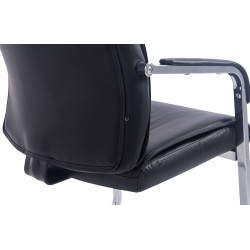 Sedia XL Anubis in similpelle nero