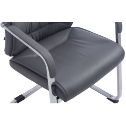 Sedia XL Anubis in similpelle grigio