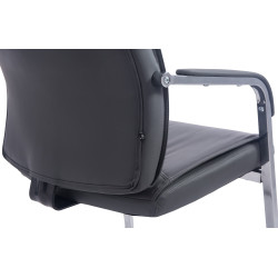 Sedia XL Anubis in similpelle grigio