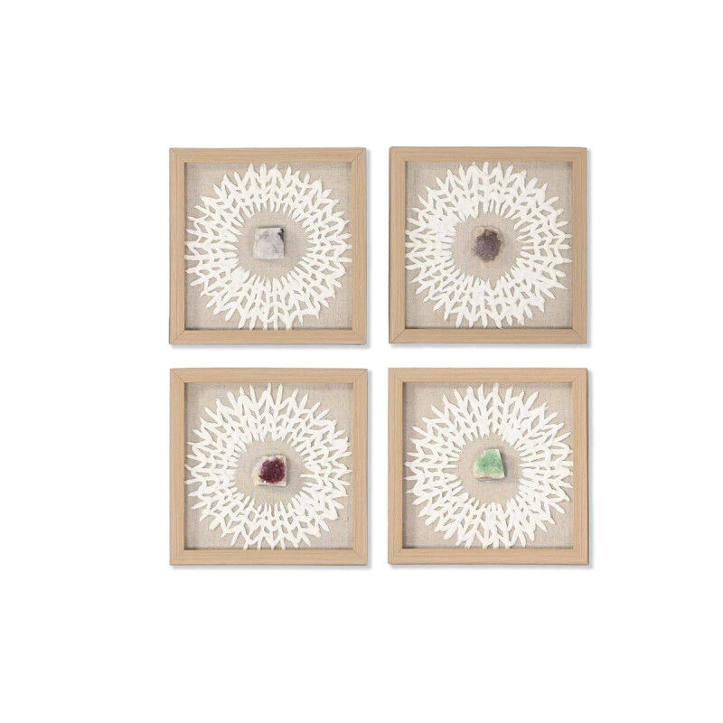 Cadre Home ESPRIT Blanc Naturel Moderne 22 x 2 x 22 cm