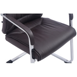 Sedia XL Anubis in similpelle marrone