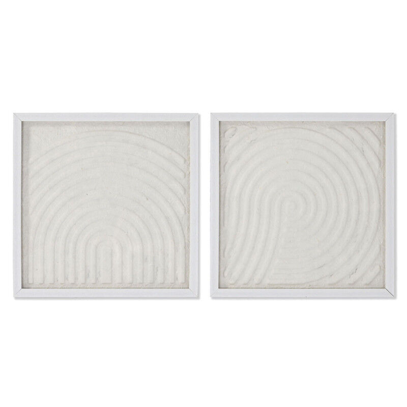 Cadre Home ESPRIT Blanc Naturel Moderne Scandinave 35 x 2 x 35 cm