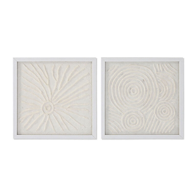 Cadre Home ESPRIT Blanc Naturel Scandinave 35 x 2 x 35 cm