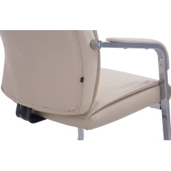 Silla De Conferencia Anubis en polipiel Crema