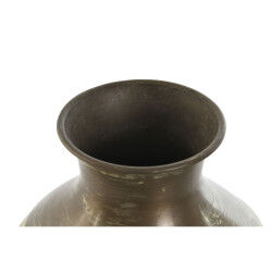 Vase Home ESPRIT Vert Aluminium 18 x 18 x 30 cm
