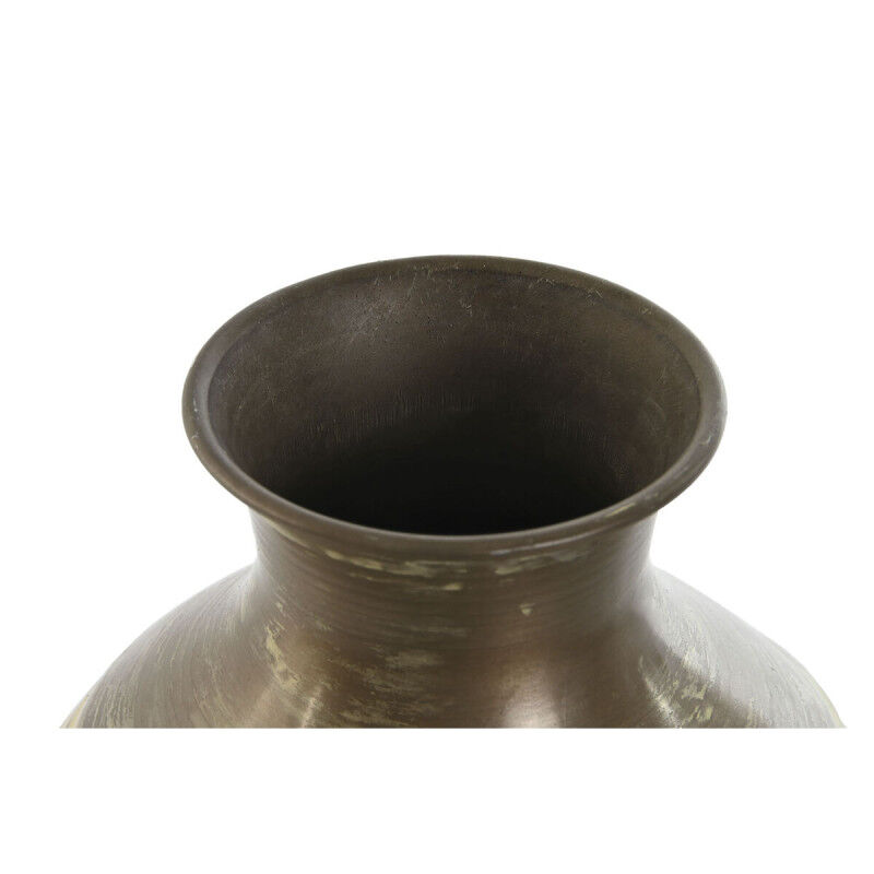 Vase Home ESPRIT Vert Aluminium 18 x 18 x 30 cm