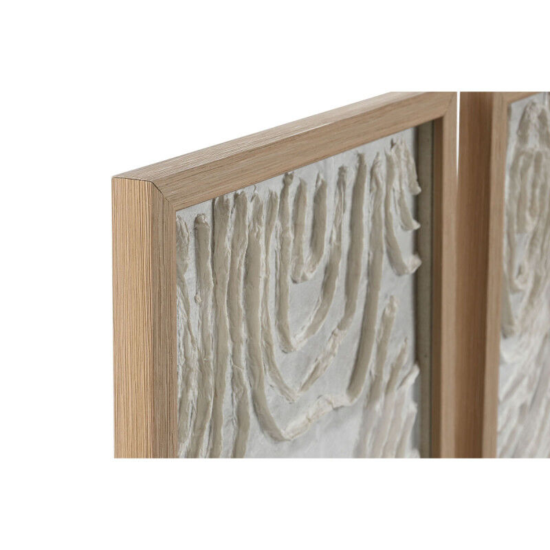 Cadre Home ESPRIT Blanc Naturel Scandinave 25 x 2 x 35 cm