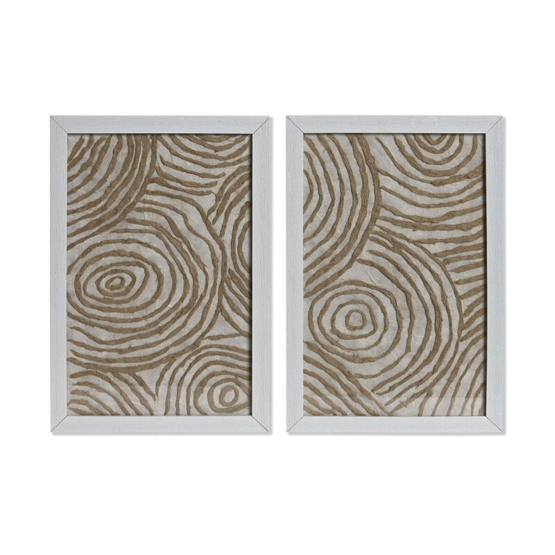 Cadre Home ESPRIT Blanc Naturel Moderne 20 x 2 x 30 cm