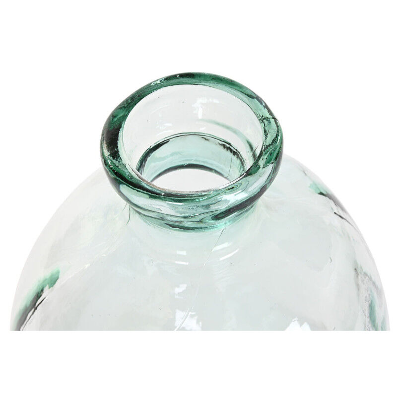 Vase Home ESPRIT Transparent Cristal recyclé 34 x 34 x 73 cm